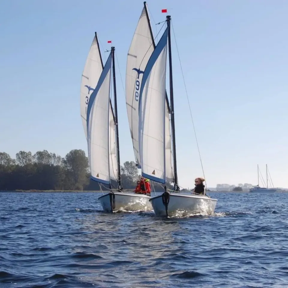Afbeelding van zeilboten op water